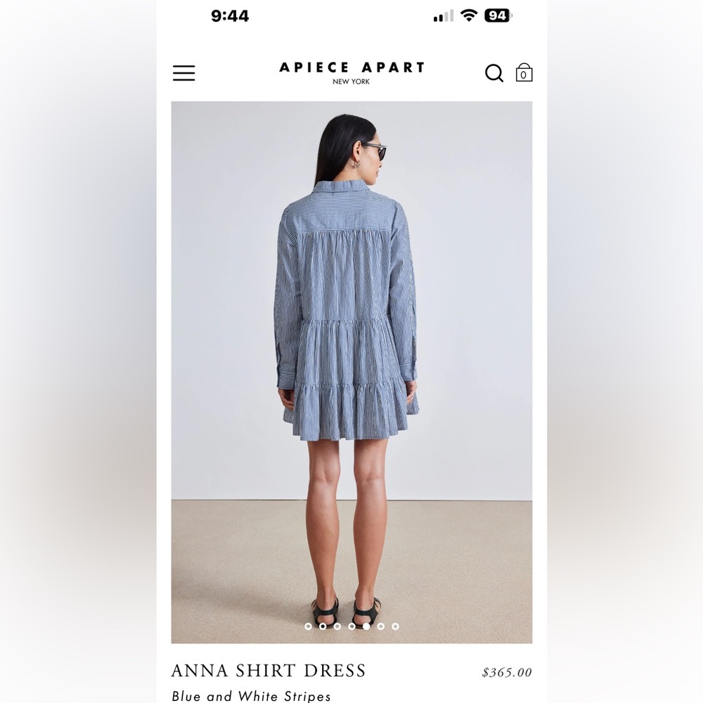 Apiece apart blue and white stripe dress  ONLY WORN ONCE